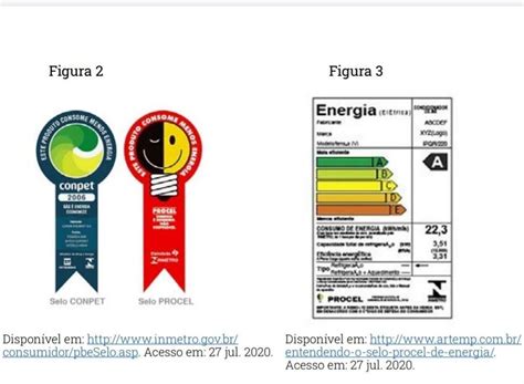 Na Imagem H Dois Selos O Primeiro O Selo Procel Conpet E O Segundo