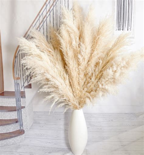 10pcs 40'' Pampas Grass Tall Decor - Pompas Floral, Tall Pampas Grass ...