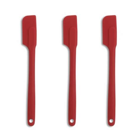 Mrs Andersons Baking Silicone Slim Spatula Red Set Of 3 3 Pack