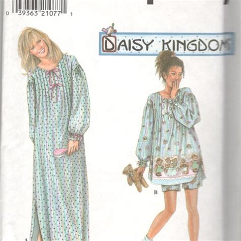 Simplicity 7931 Misses Pullover Tucked Nightgown And Pajamas Etsy