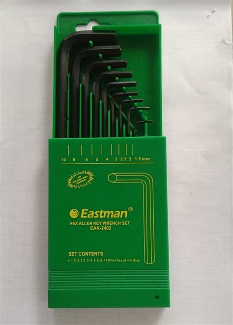 Eastman Chrome Vanadium Steel Eatman Allen Key Set Metric Model Name