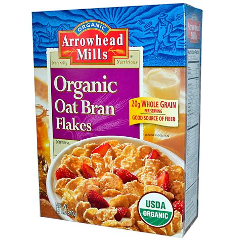 Arrowhead Mills Organic Oat Bran Flakes Oz G Iherb