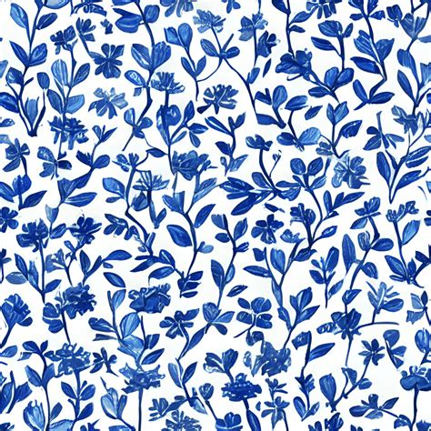 Blue Floral Pattern · Creative Fabrica