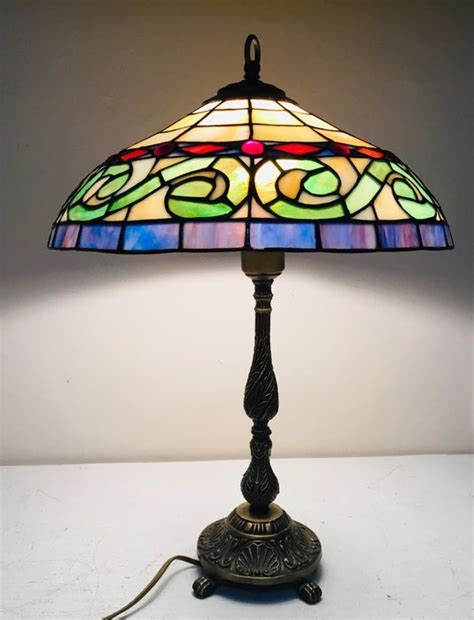 Estilo Tiffany Table Lamp Glass Stained Glass Catawiki