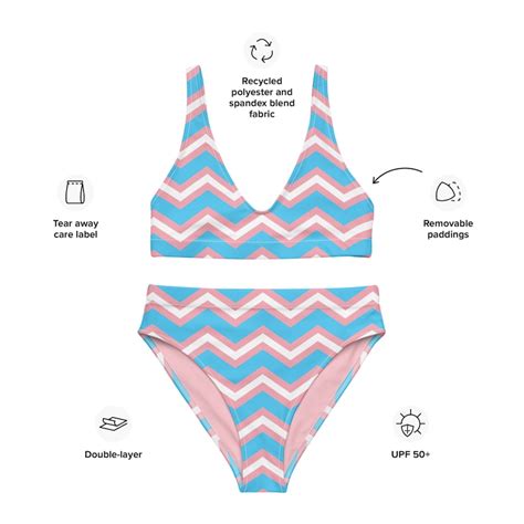 Transgender Swimwear Transgender Mtf Bikini Trans Pride Flag Etsy