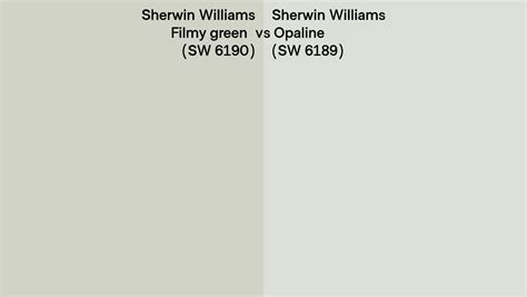 Sherwin Williams Filmy Green Vs Opaline Side By Side Comparison