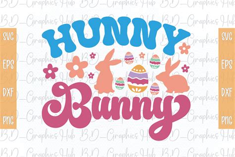 Hunny Bunny Retro Wavy Svg Graphic By Bd Graphics Hub · Creative Fabrica