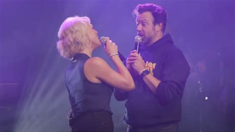 Ted Lasso Stars Reunite See Jason Sudeikis And Hannah Waddingham Go F