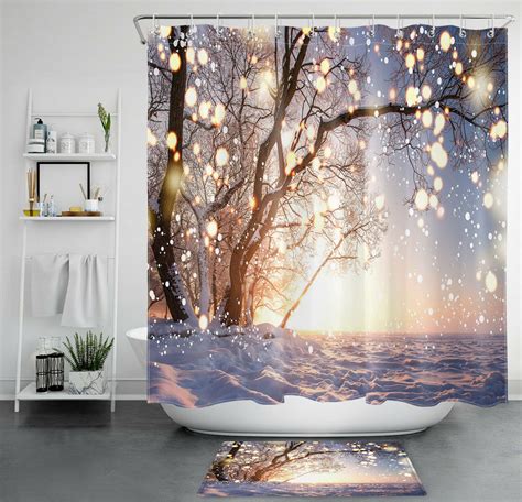 Inpercust Winter Wonderland Waterproof Fabric Shower Curtain Walmart