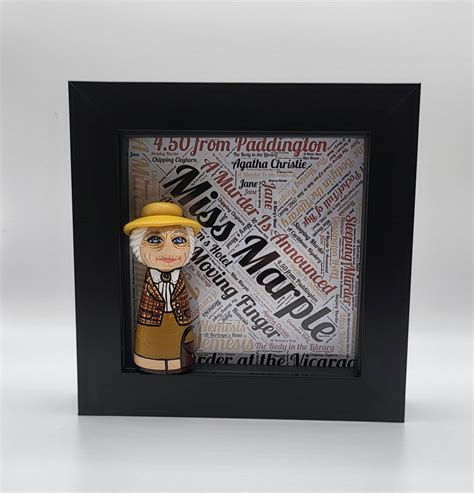 Agatha Christie Miss Marple Inspired Peg Doll Picture Box Etsy Uk