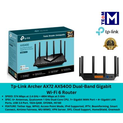 Tp Link Archer Ax Ax Dual Band Gigabit Wi Fi Router