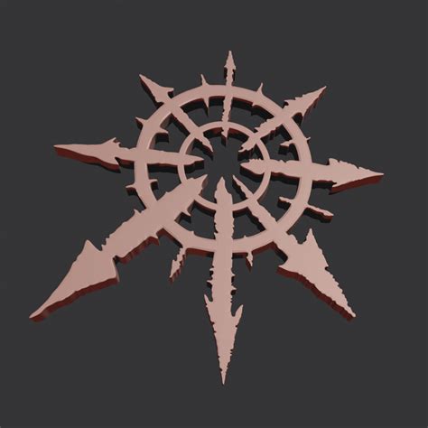 STL file Chaos logo, Warhammer 40k. ⚔・Model to download and 3D print・Cults