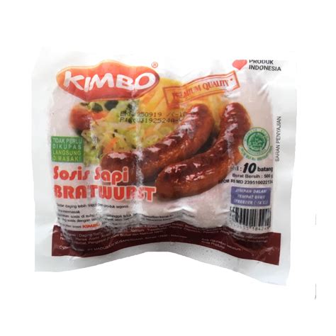 Jual Sosis Sapi Bratwurst Kimbo 500gr Isi 10 Shopee Indonesia