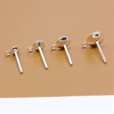 10 Pairs Sterling Silver Earring Posts And Backs W Cup Peg Etsy