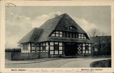 ansichtskarte postkarte berlin zehlendorf dahlem blick akpoolde