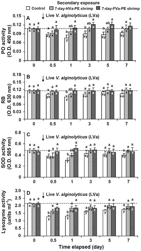 Phenoloxidase PO Activity A Respiratory Bursts RBs B