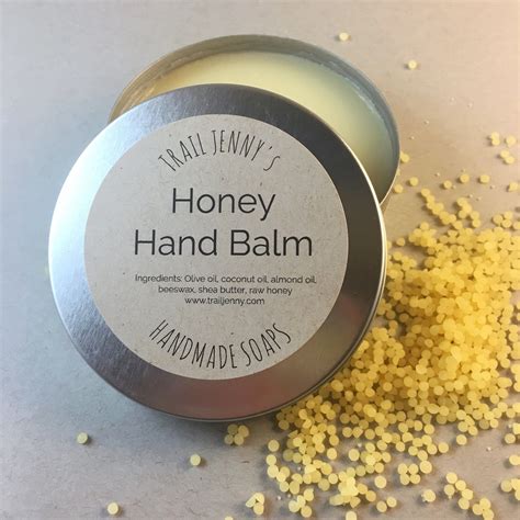 Handmade Honey Hand Balm To Heal Dry Cracked Skin With Raw Honey