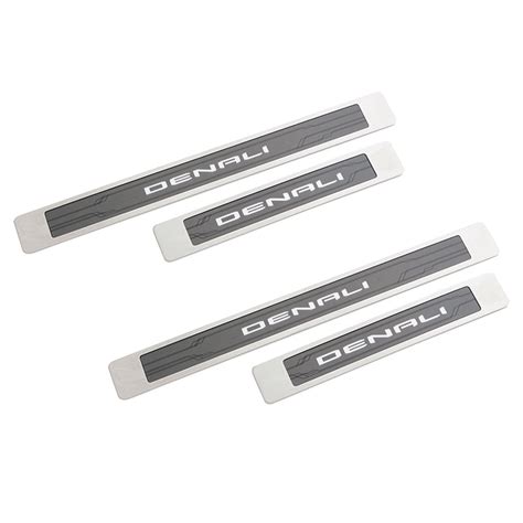 2023 Yukon Door Sill Plates Illuminated Stainless Steel Denali