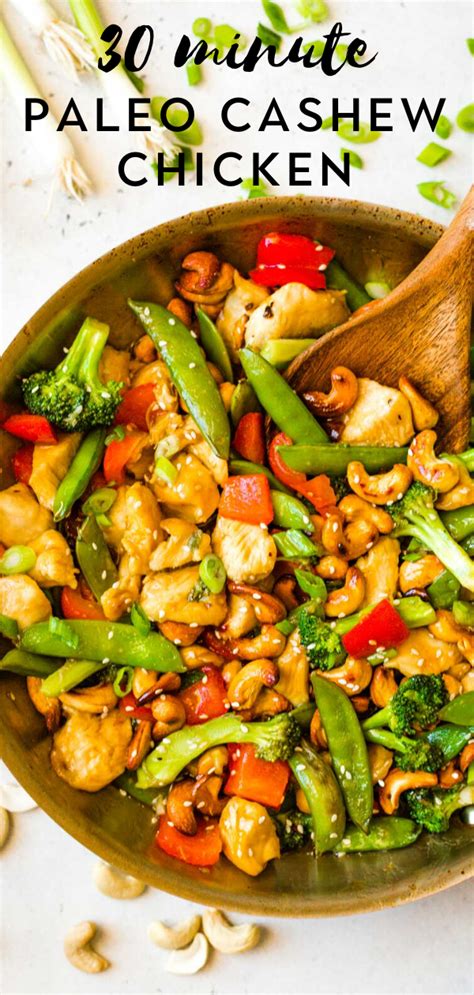 This Paleo Cashew Chicken Is A Chinese Takeout Classic That S Stir Fried In Just 20 Minutes