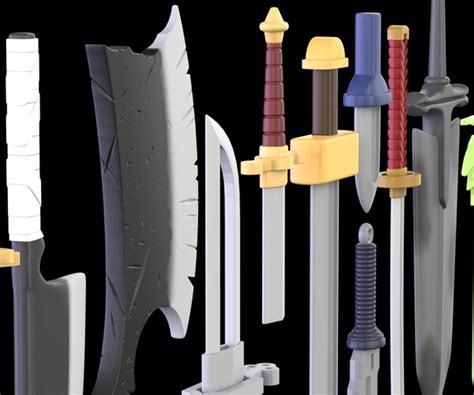 ArtStation - Anime stylized weapons / swords ztool and .obj pack 2 ...