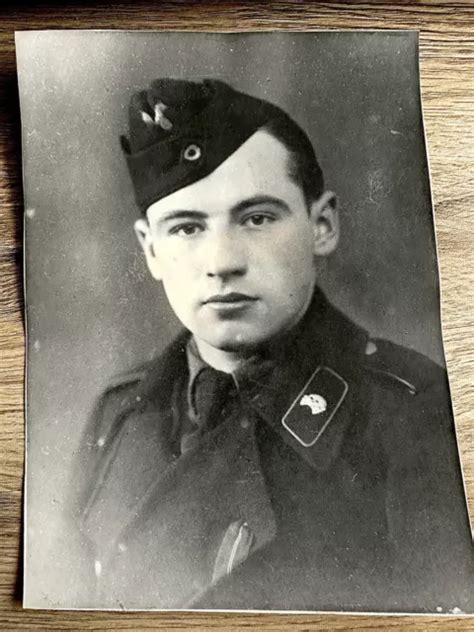 PORTRAIT FOTO WH Gf Panzer Div Schiffchen Panzerjacke WiO