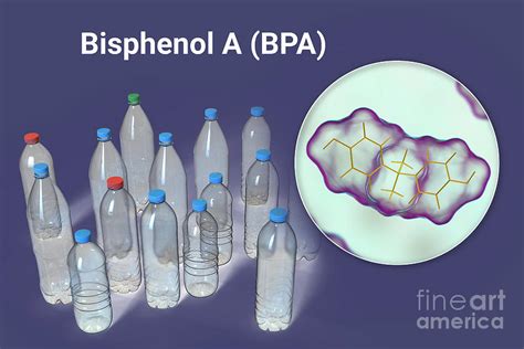 Bisphenol A Molecule And Plastic Bottles Photograph By Kateryna Kon