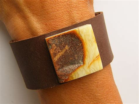 Amber Bracelet Natural Leather Yellow Genuine Amberstone Amberstone