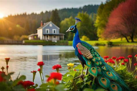 wallpaper peacock, wallpaper, flowers, nature, house, sunset, nature ...