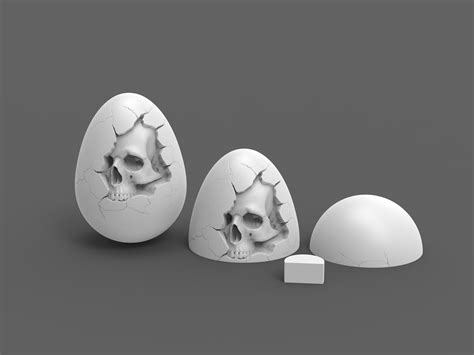 Download Obj File Skull Easter Egg • 3d Printable Model • Cults