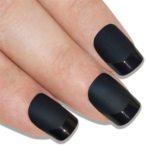 Matte Black Gel Nail Designs