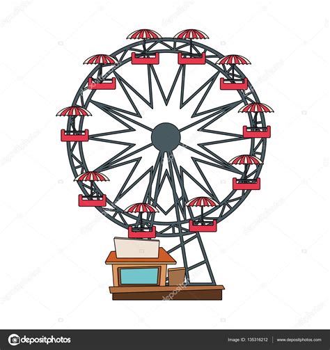 Isolated Ferris Wheel Design Stock Vector Image By Jemastock