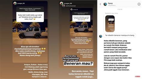 Berawal Dari Story IG Arief Poconggg Dapat Suzuki Jimny Dari Crazy Rich