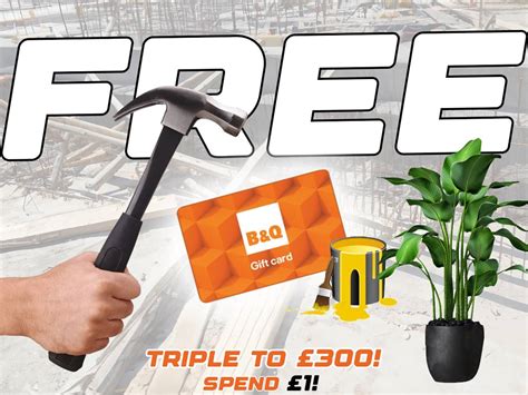 Free Chance To Win £100 Bandq Voucher Prize Tripled Over £1 Spend