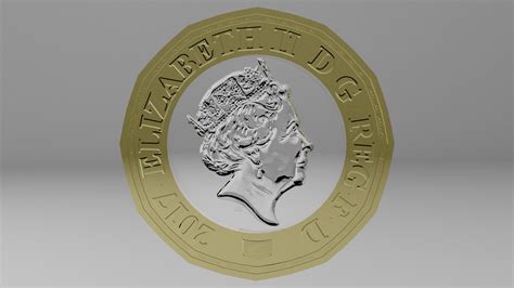 3d Model British Pound Coin Turbosquid 1621984