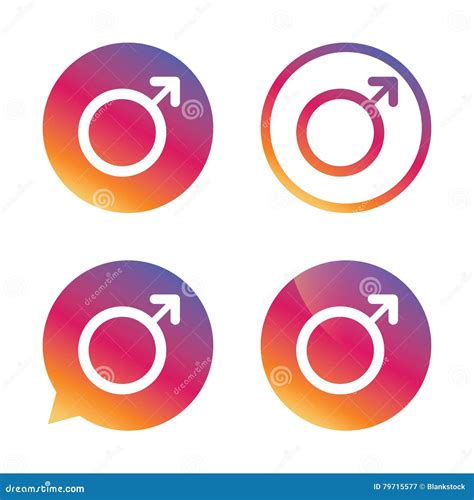 Male Sign Icon Male Sex Button Stock Vector Illustration Of Gender Label 79715577