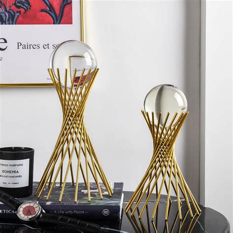 Buy Golden Luxury Modern Metal Crystal Ball Crafts Ornament Living Room