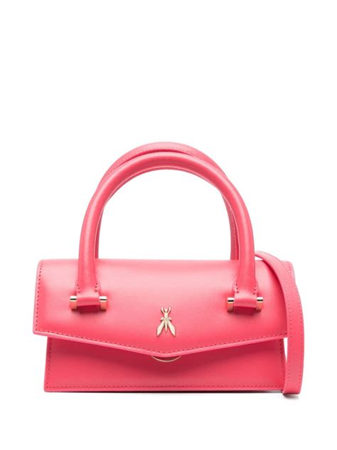 Patrizia Pepe Fly Bambi Leather Tote Bag Pink Farfetch