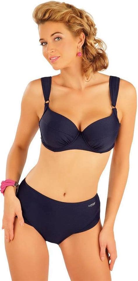 Bol Extra Hoge Taille Bikini Broekje Blauw Elisa