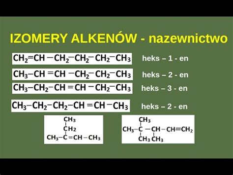 Izomeria Alken W Jak Si Tworzy Nazwy Alken W O Rozga Zionych