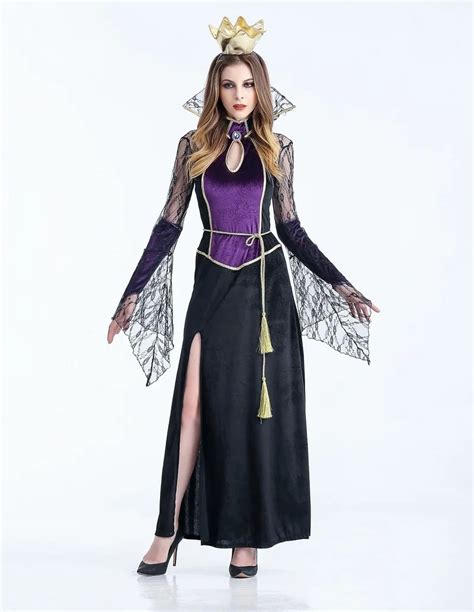 Moonight Halloween Costume Witch Dress Black Temperament Goddess Queen