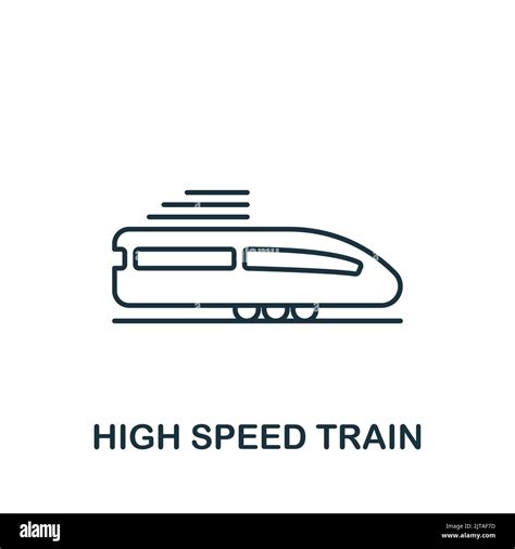 Icono del tren de alta velocidad Línea simple icono para plantillas