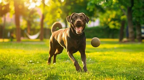 dog chasing ball image dog ball play   stockcake