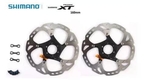 Par Disco Freio Rotor Shimano Xt Ice Tech Rt86 160mm 6 Furos