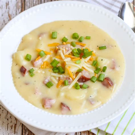 Cheesy Ham and Potato Soup Recipe | Lil' Luna