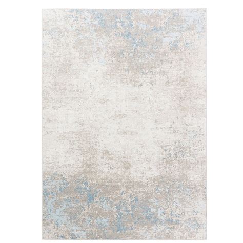 Tapis De Salon Design Beige Et Bleu Haut De Gamme LUMINOUS Par Ligne