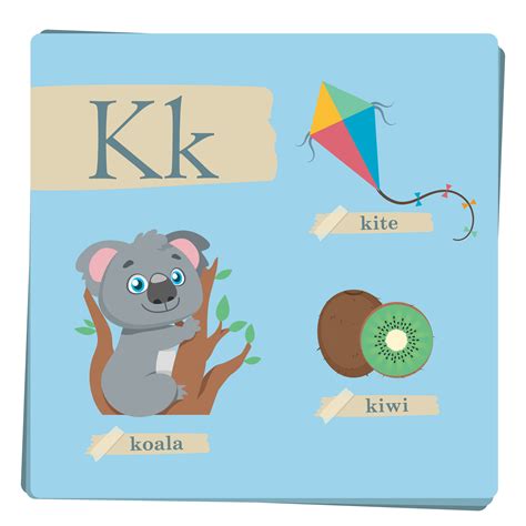 Colorful alphabet for kids - Letter K 599404 Vector Art at Vecteezy