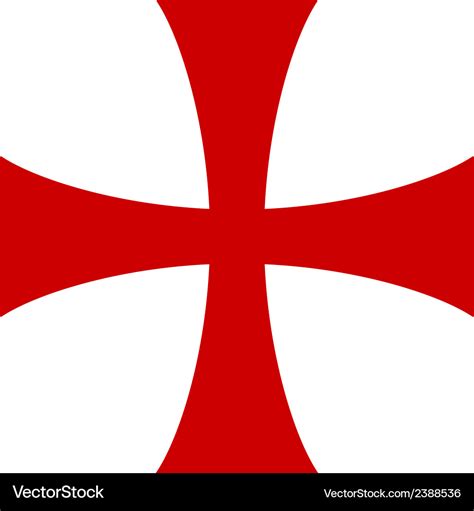 Templar cross Royalty Free Vector Image - VectorStock