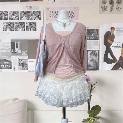 Dainty Coquette Japanese Babydoll Cami Top Lace Depop