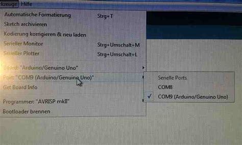 port  board info     upload  program ide