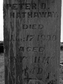 Peter D Hathaway 1840 1890 Mémorial Find a Grave